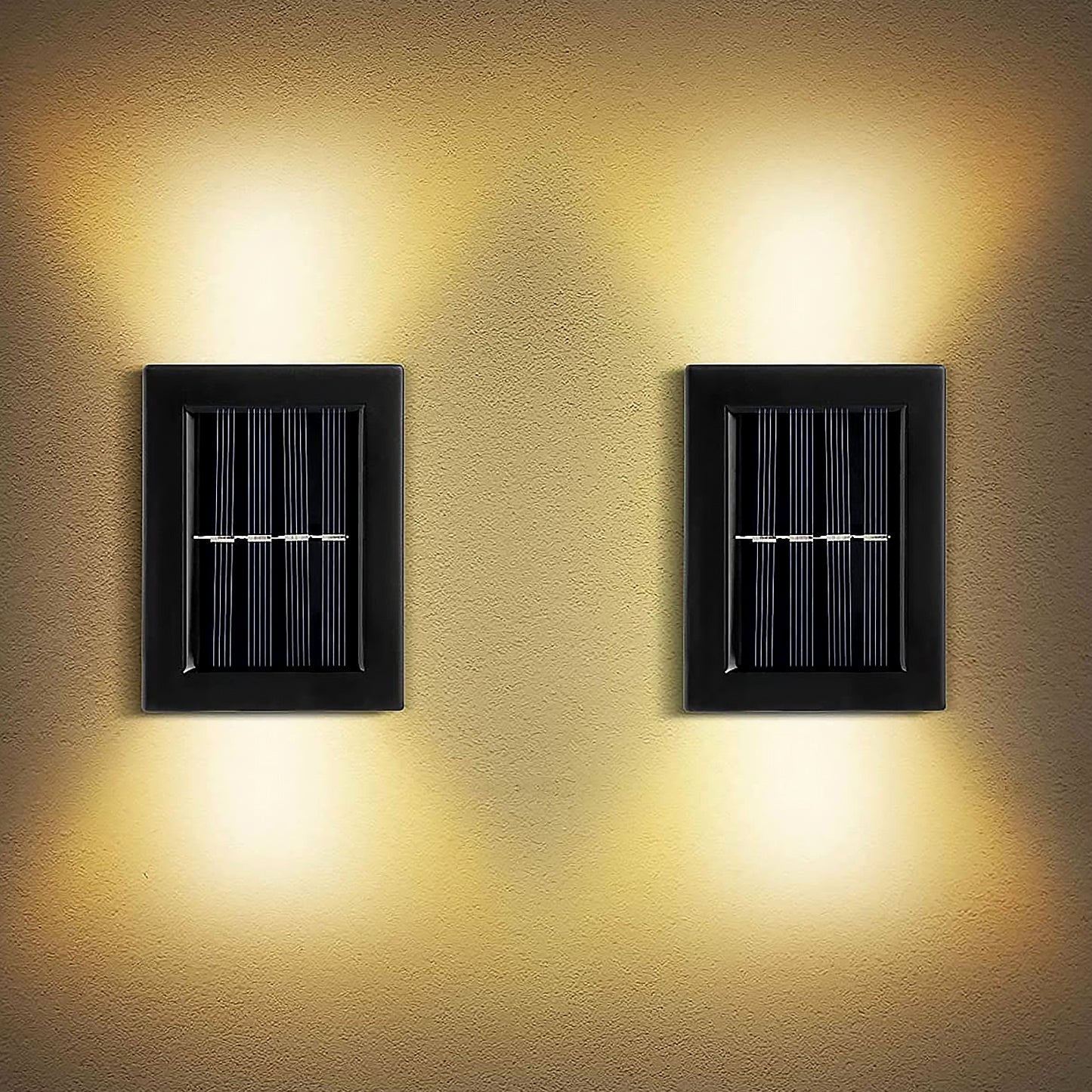 Solar Wall Lights Small Fence Lights Solar Powered Up Down Led Porch Light Garden Lights Outdoor Solar Landscape Lights Waterproof Light (1 Pc)